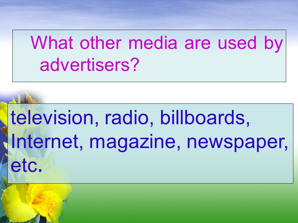 Answer advertisements