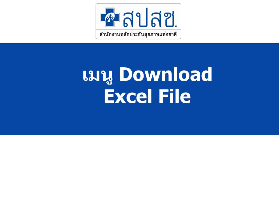 เมนู Download Excel File