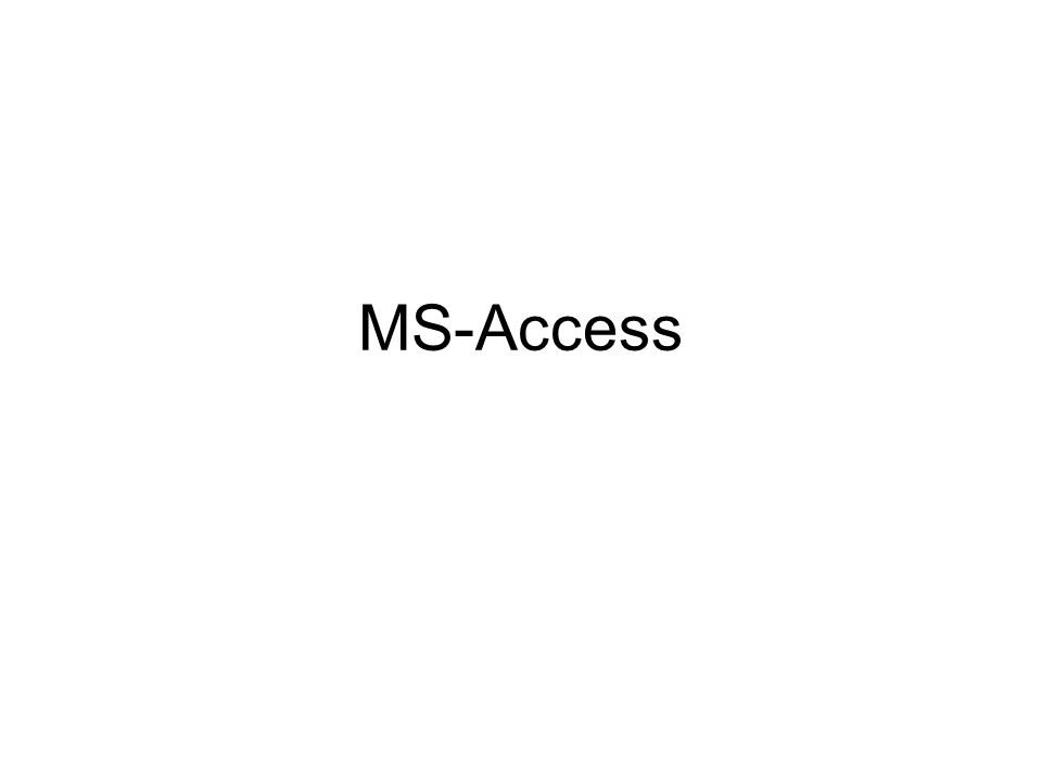 MS-Access
