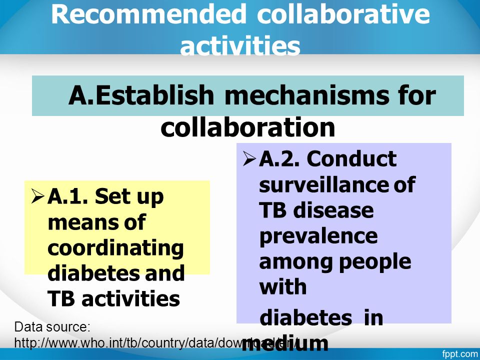 Recommended collaborative activities A.Establish mechanisms for collaboration  A.1.