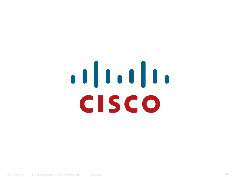 © 2006 Cisco Systems, Inc. All rights reserved.Cisco PublicITE 1 Chapter 6 30