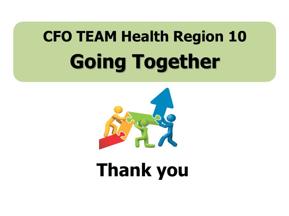 Thank you CFO TEAM Health Region 10 Going Together