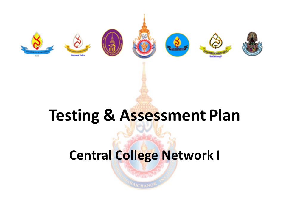 Testing & Assessment Plan Central College Network I