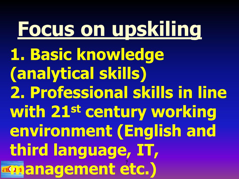 7 1. Basic knowledge (analytical skills) 2.