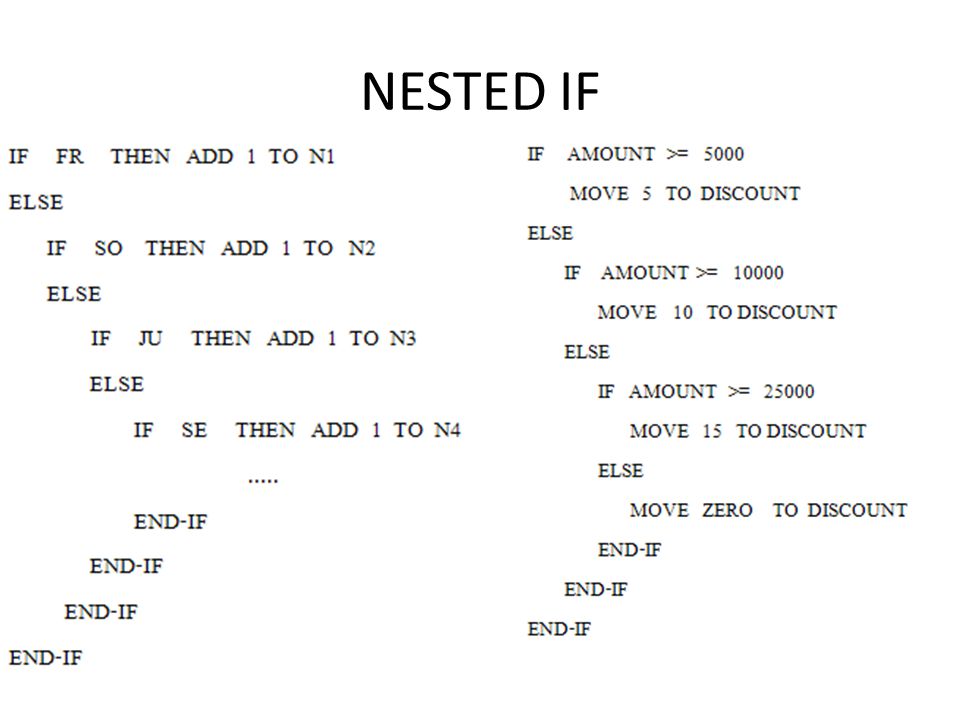 NESTED IF