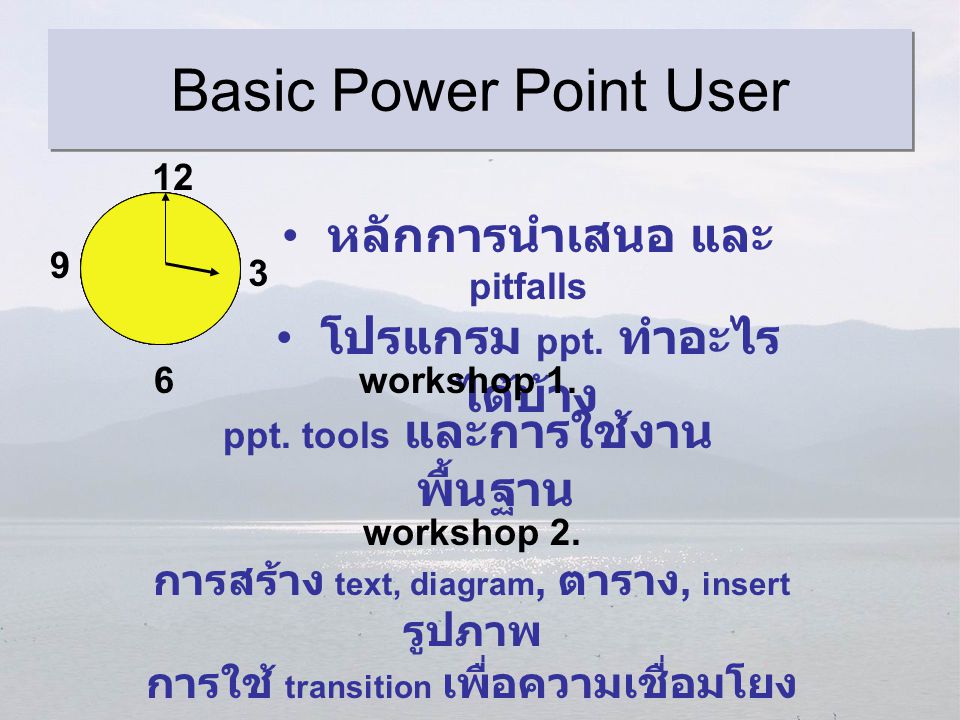 Power Point for the Optimum