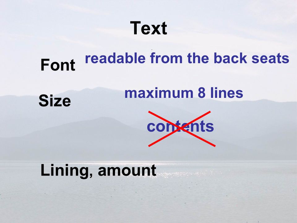 Text Font Size Lining, amount Color limit use of hand writing font Arial bold is suggested for English.