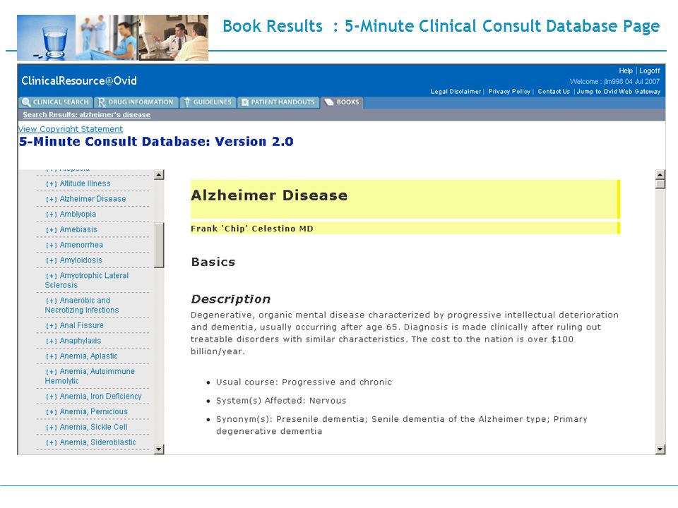 Book Results : 5-Minute Clinical Consult Database Page
