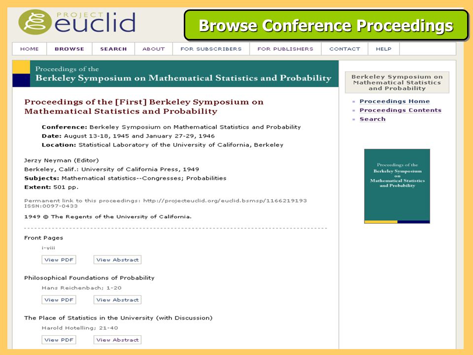 Browse Conference Proceedings
