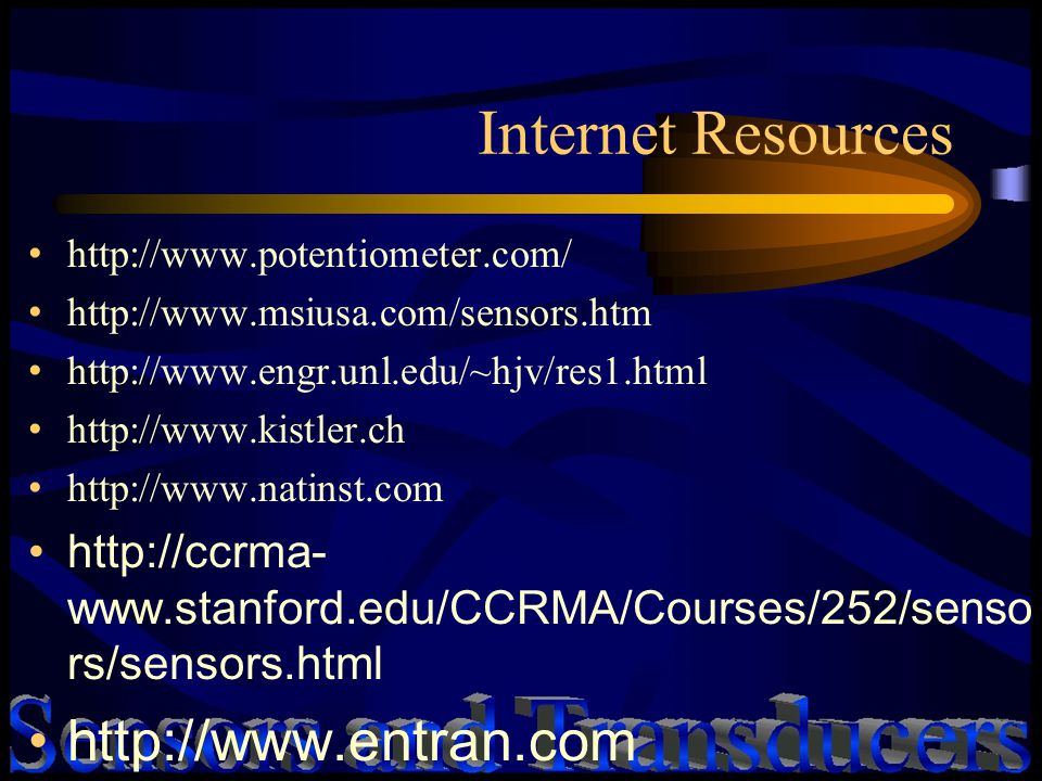 Internet Resources rs/sensors.html