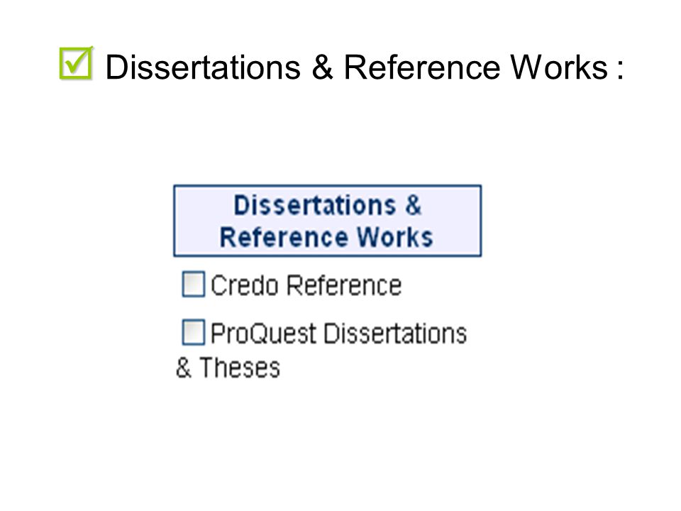  Dissertations & Reference Works :