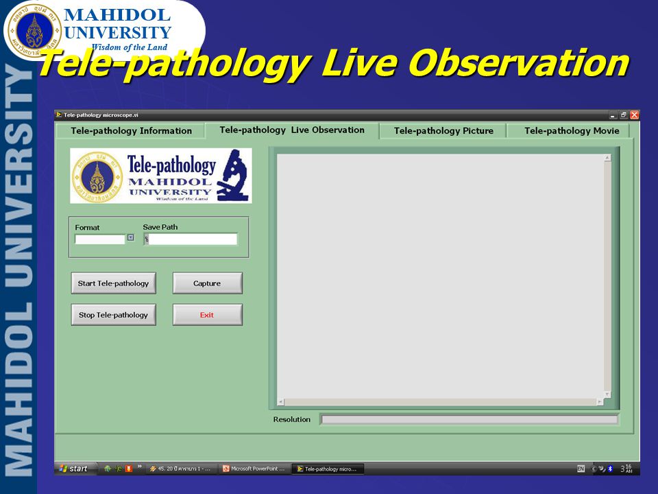 Tele-pathology Live Observation