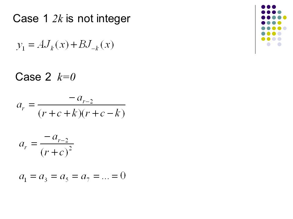 Case 1 2k is not integer Case 2 k=0
