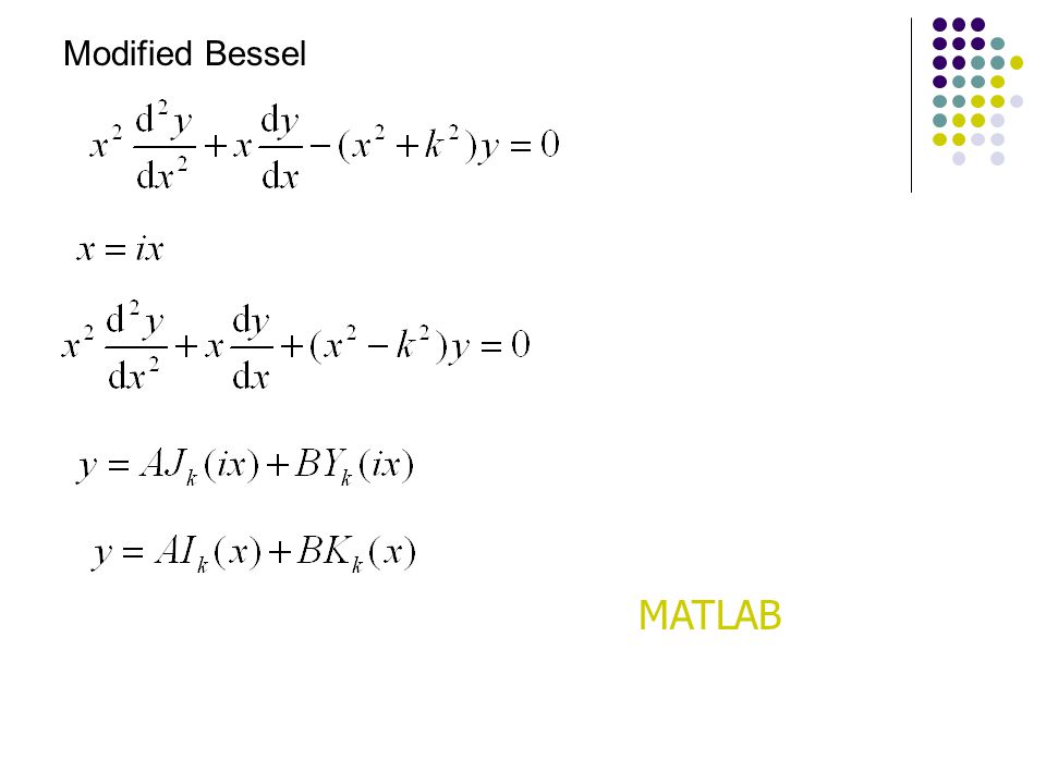 Modified Bessel MATLAB