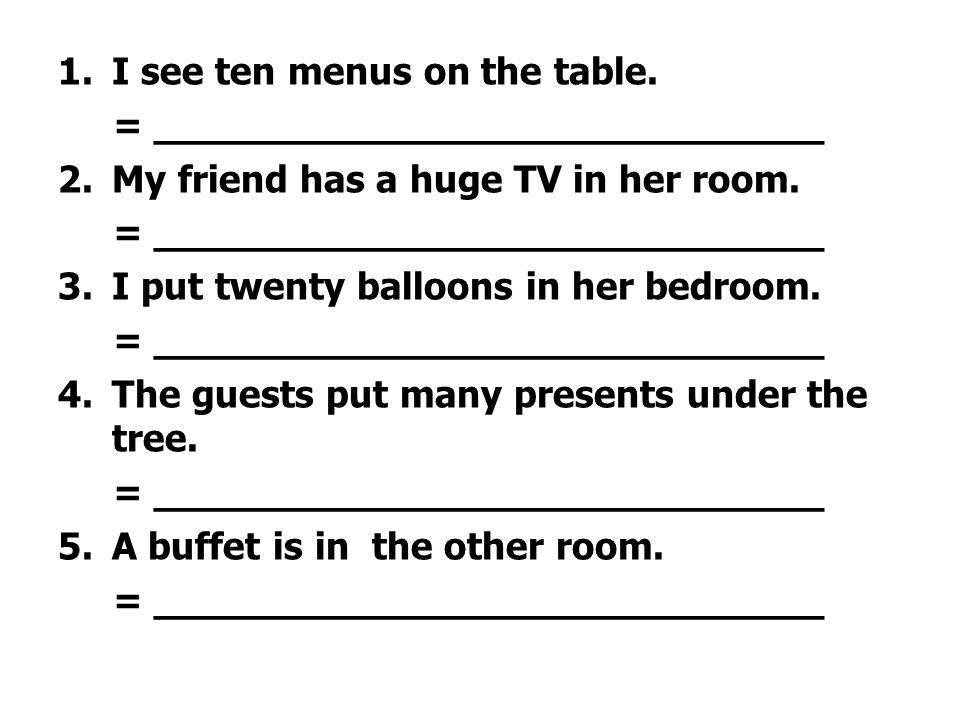 1.I see ten menus on the table.