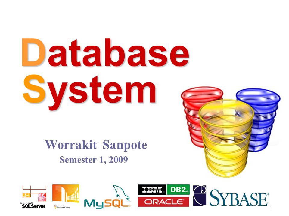System Database Semester 1, 2009 Worrakit Sanpote 1