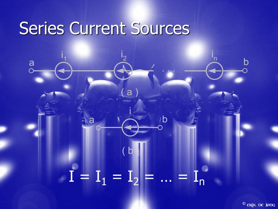 Series Current Sources I = I 1 = I 2 = … = I n