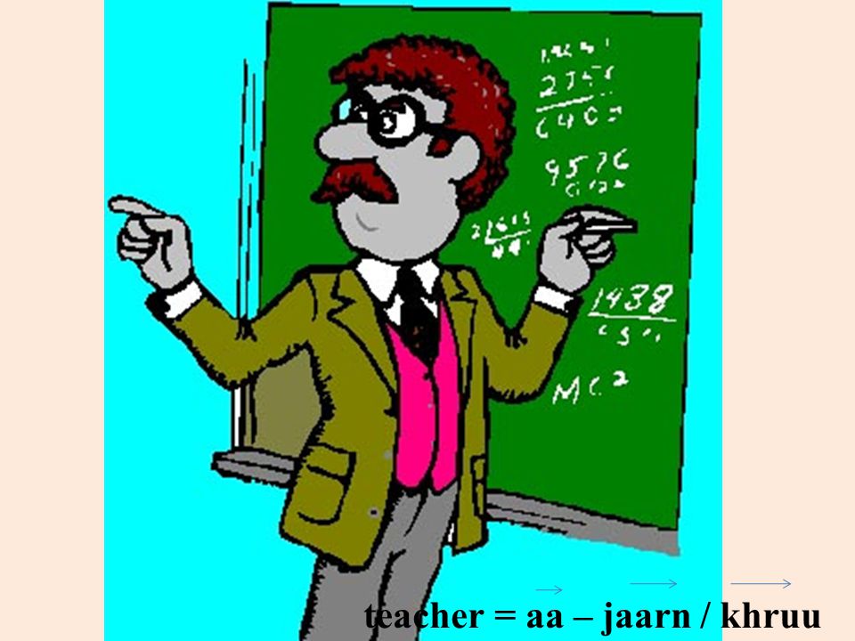 teacher = aa – jaarn / khruu