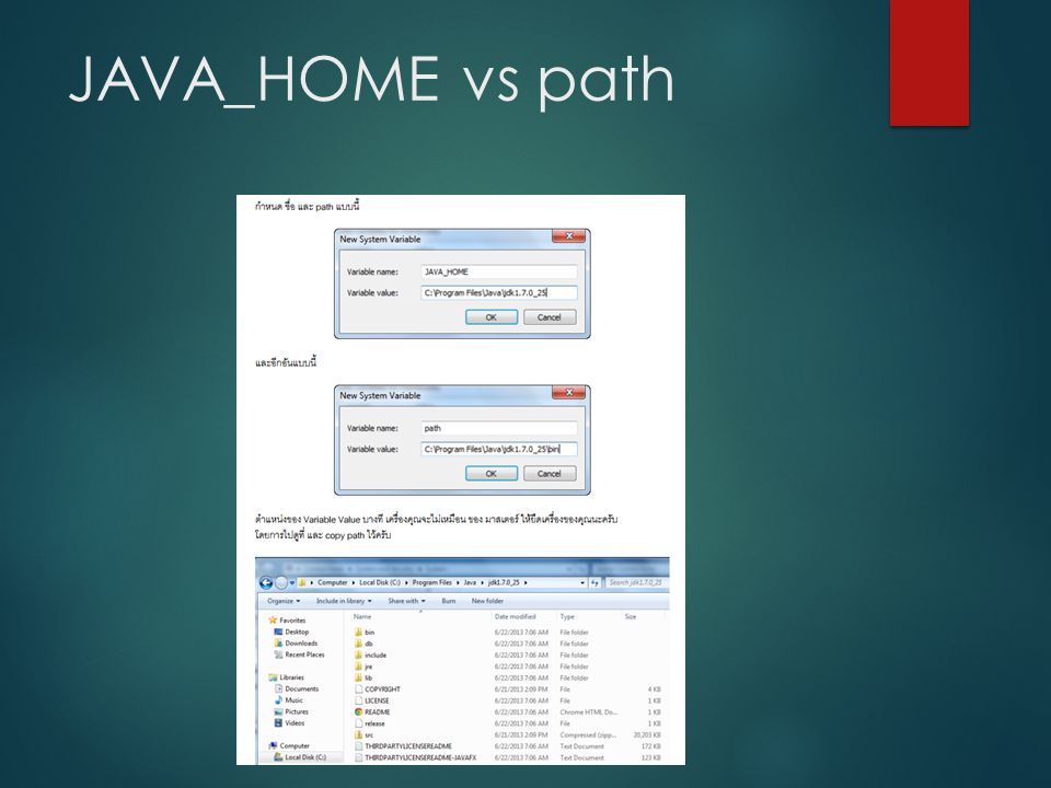 JAVA_HOME vs path