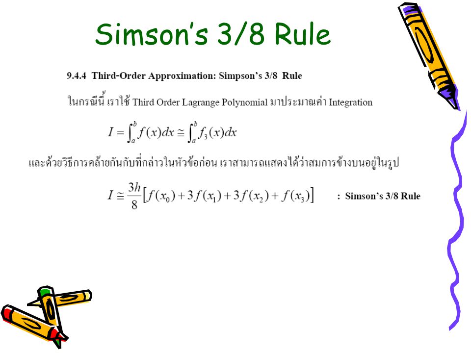 Simson’s 3/8 Rule