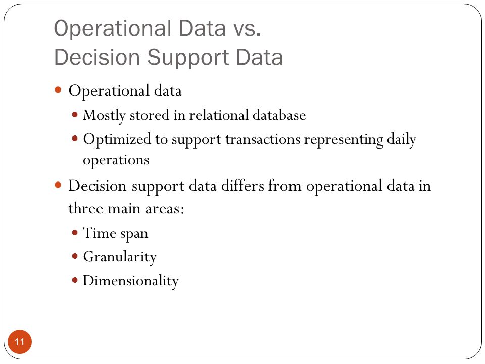 Operational Data vs.