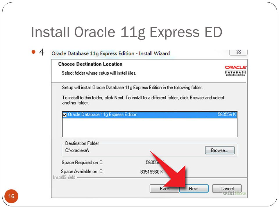 Install Oracle 11g Express ED 4 16