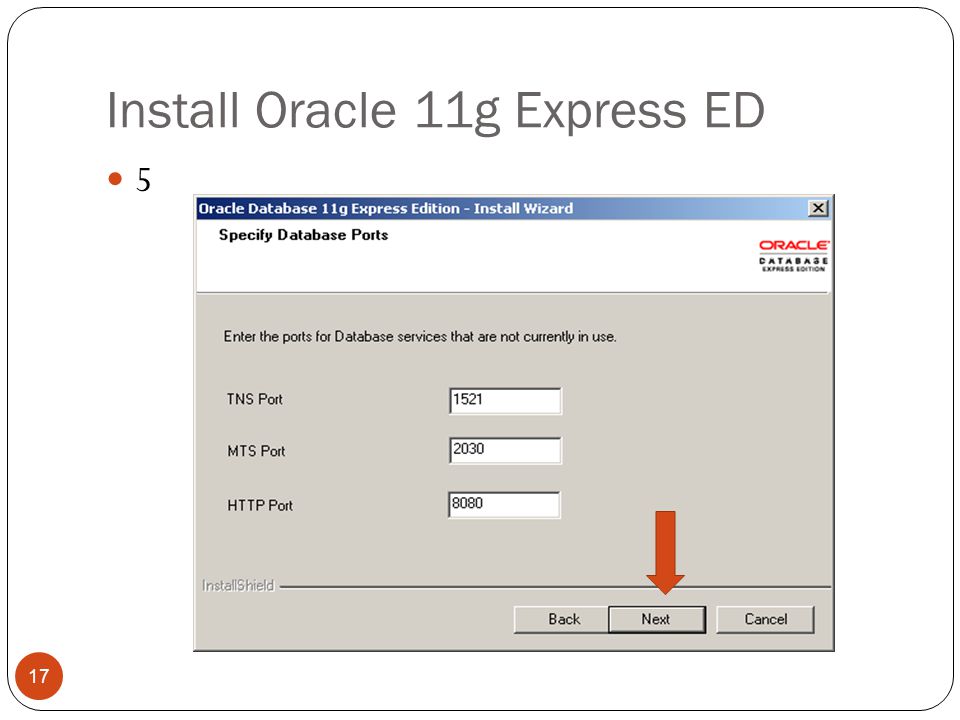 Install Oracle 11g Express ED 5 17
