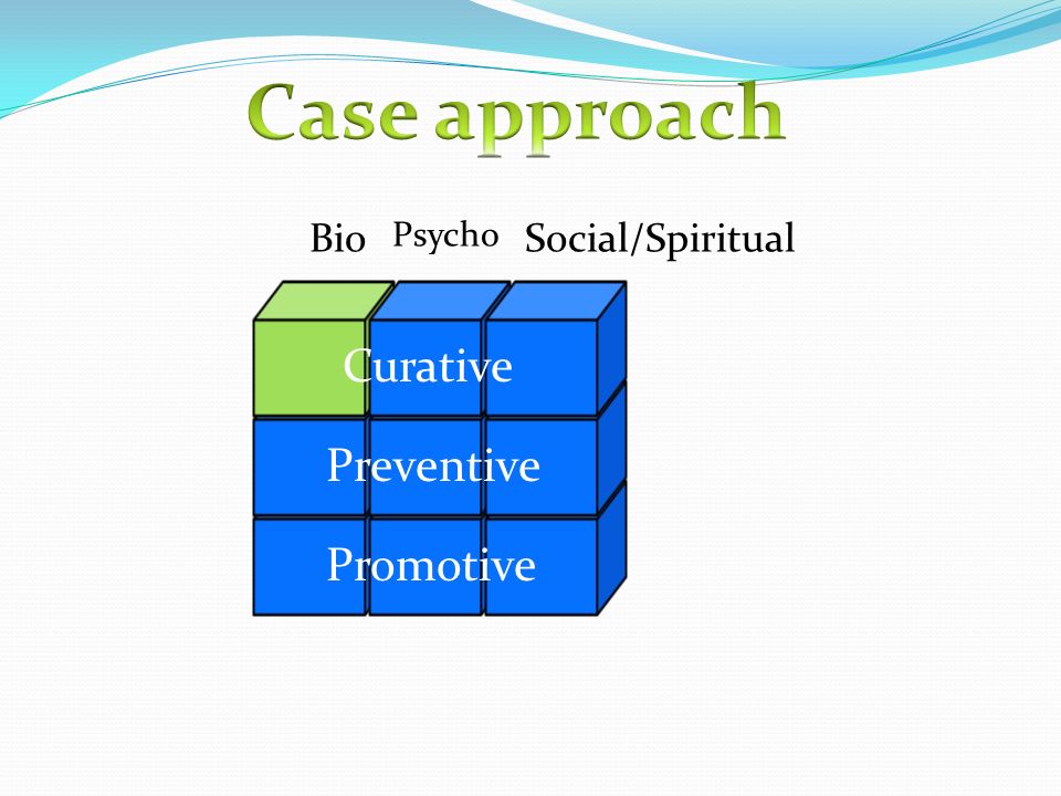 Curative Preventive Promotive Bio Psycho Social/Spiritual