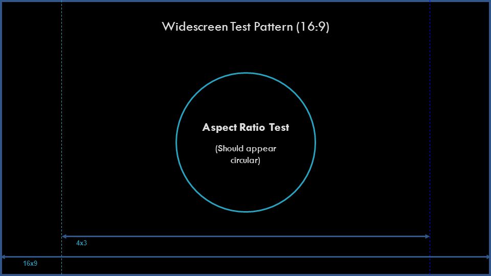 Widescreen Test Pattern (16:9) Aspect Ratio Test (Should appear circular) 16x9 4x3