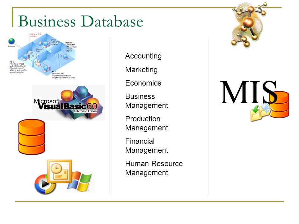 Business Database Accounting Marketing Economics Business Management Production Management Financial Management Human Resource Management MIS