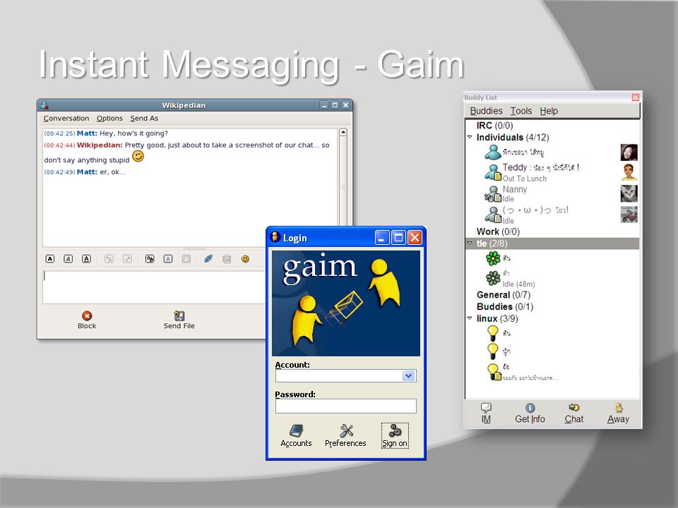 Instant Messaging - Gaim