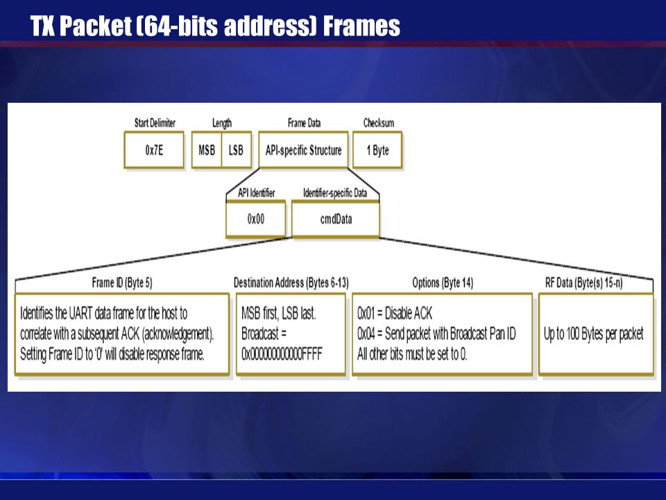 TX Packet (64-bits address) Frames