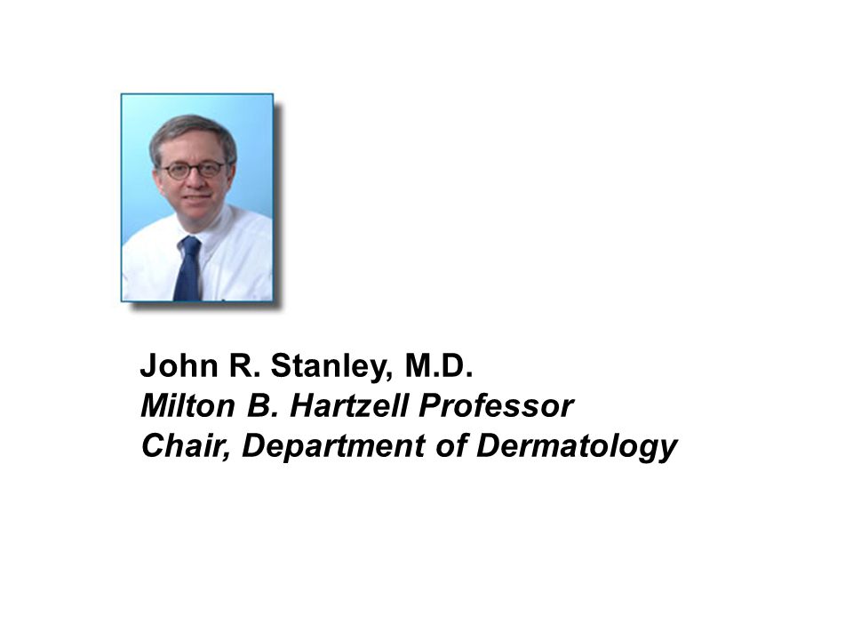 John R. Stanley, M.D. Milton B. Hartzell Professor Chair, Department of Dermatology