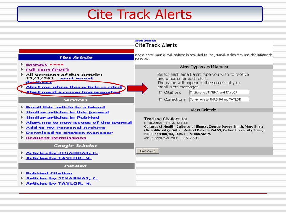 Cite Track Alerts