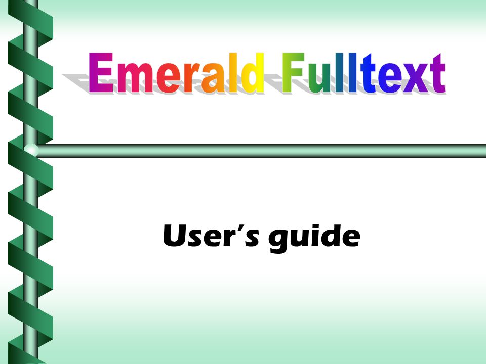 User’s guide