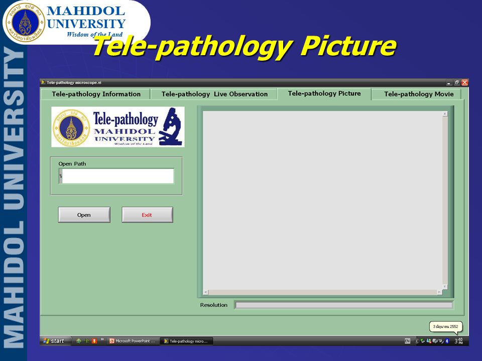 Tele-pathology Picture