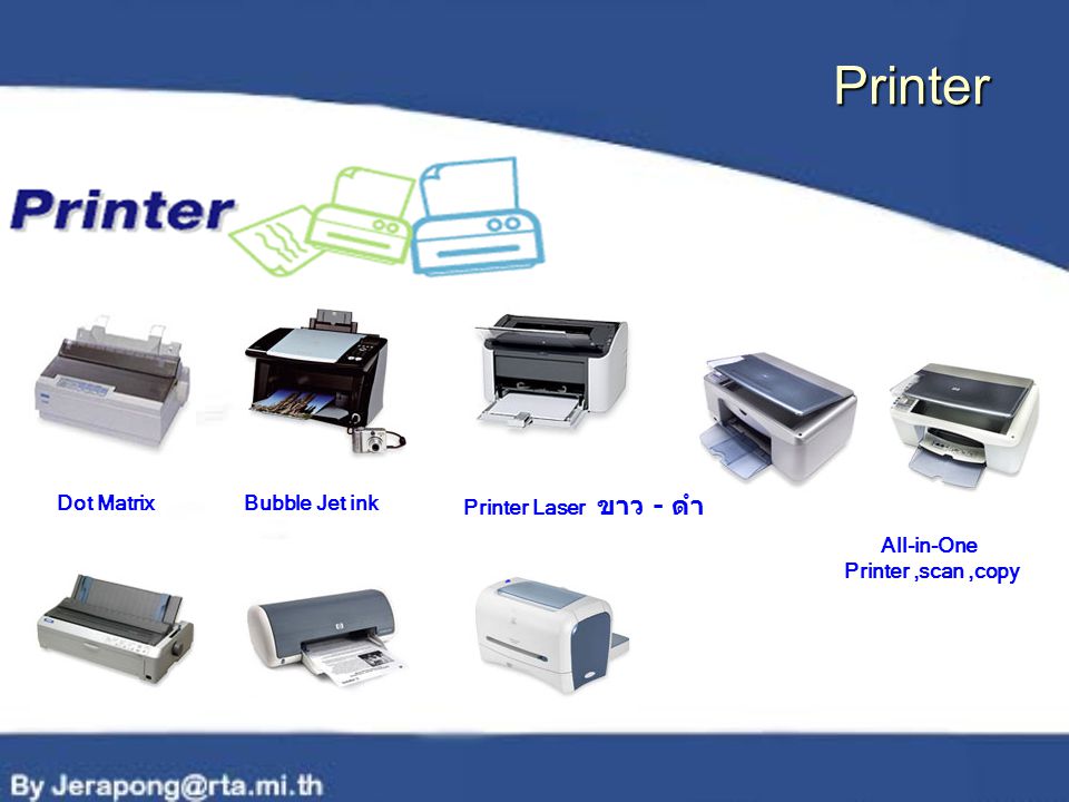 All-in-One Printer,scan,copy Bubble Jet inkDot Matrix Printer Laser ขาว - ดำ Printer