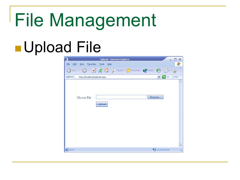 File Management Upload File