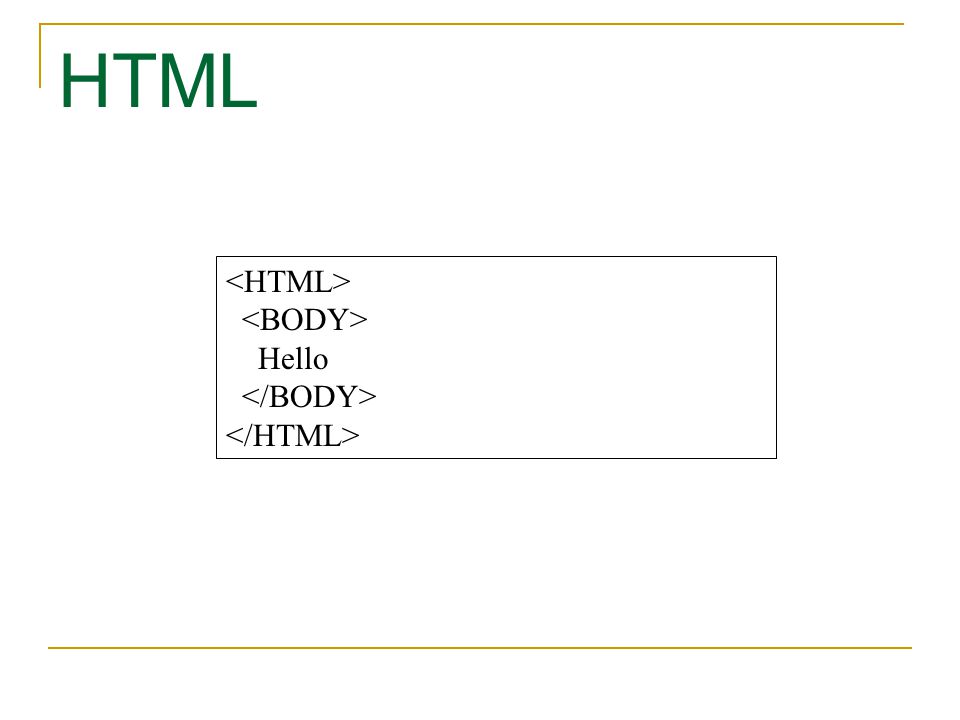 HTML Hello