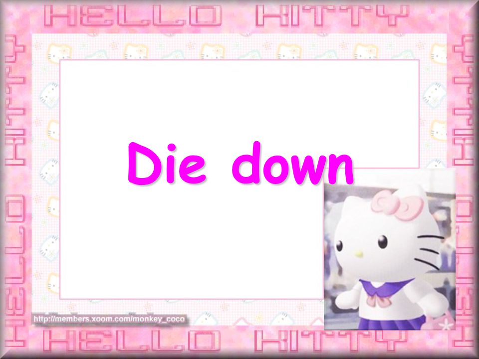 Die down
